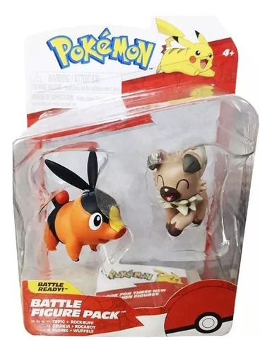 Figura De Accion Pokemon Battle Figure Pack Tepig Rockruff