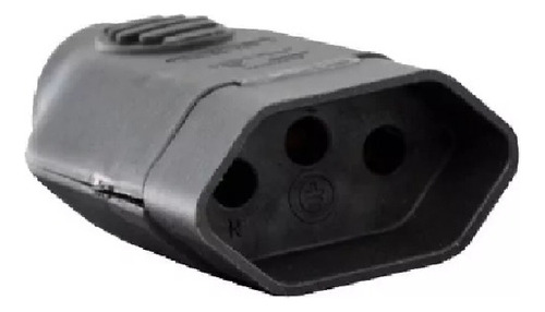 Extensão Prolongador 20a+cb Pp 2x2,5mm2+plug Femea 20a 0,5m Cor Preto 20a 127v/220v