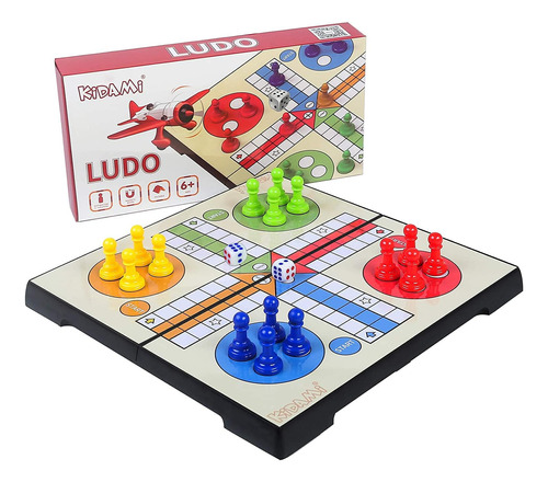 Juego De Mesa Kidami Ludo Magnético, Plegable Y Ligero