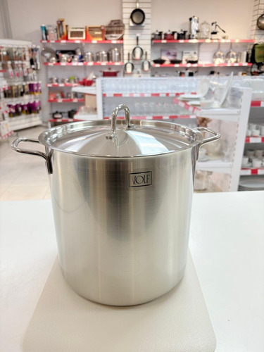Olla Alta 24 Cm (11.3l) - Volf Plateado