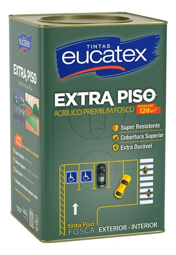 Tinta Acrilica Eucatex Para Quadra Extra Piso 18lts Cores