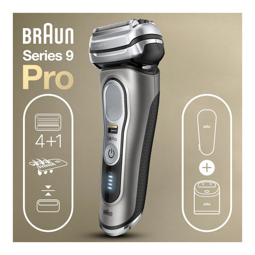 Máquina Afeitadora Eléctrica Braun Series 9 Pro Para Barba Color Negro