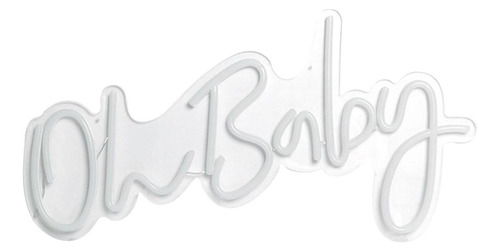 Oh Baby Sign Neon De Noche Reutilizable Para Baby Shower