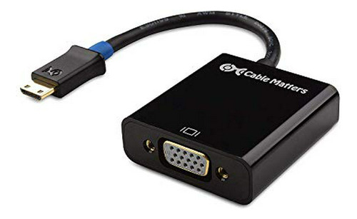 El Cable Importa Adaptador Mini Hdmi A Vga (conversor Mini H