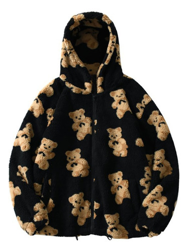 Sudadera Con Capucha Para Mujer, Con Diseño De Oso De Dibujo