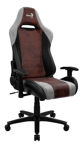 Imagen 2 de 5 de Silla de escritorio AeroCool Baron gamer ergonómica burgundy red con tapizado de cuero sintético y piel sintética