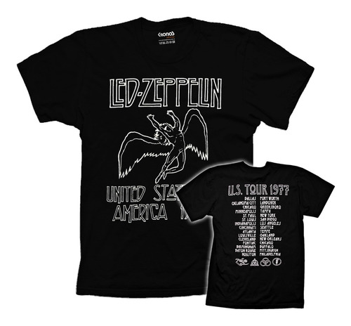 Remera Led Zeppelin Us Tour 1977 Retro Tour Vintage