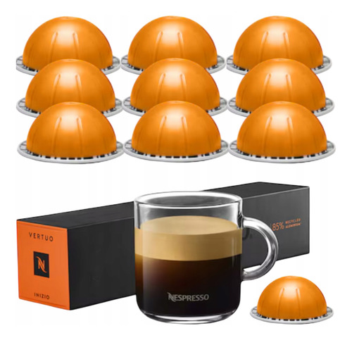 10 Capsulas Cafe Nespresso Vertuo Inizio Gran Lungo 150 Ml