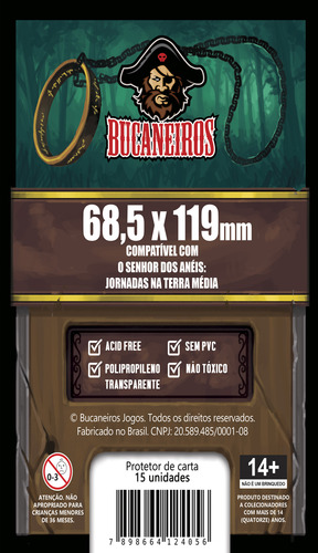 Sleeve Senhor Dos Anéis Jornadas Na Terra Média (68,5 X 119)
