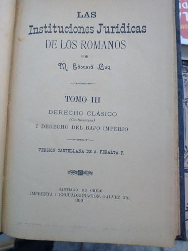 Instituciones Juridicas Romanas Derecho Romano Edouard Cuq