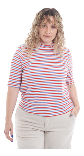 Remera Cuello Perkins Talle Grande Plus Size