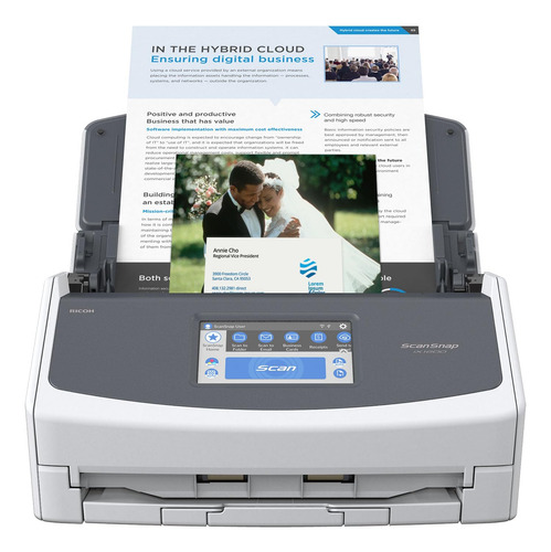 Scanner Scansnap Ix1600 Sem Fio/usb Com Tela Sensível Ao Toq