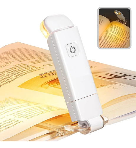 Mini Luz Lectura Recargable Usb Lampara Nocturna Clip Libros