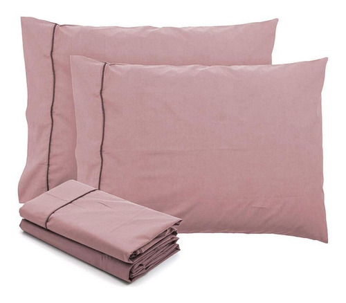 Jogo De Cama King 180 Fios Clean Artex Rosa