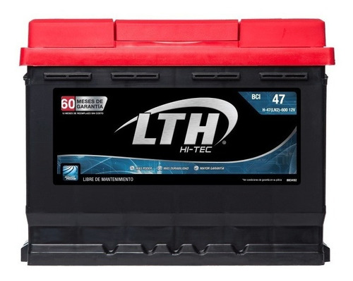 Bateria Lth Hi-tec Nissan Tiida Drive 2016 - H-47-600