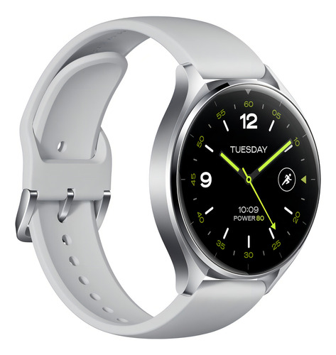 Relógio Xiaomi Watch 2, estojo prateado, moldura prateada