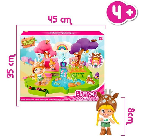 Pinypon Bosque Mágico Con Muñeca Articulada De 7 Cm
