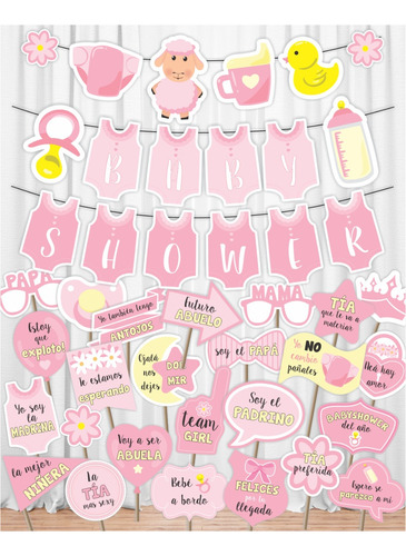 Imprimible Para Decoración De Baby Shower. Props Babyshower