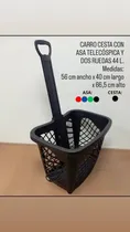 Comprar Carro Cesta Con Asa Telecospica Y Dos Ruedas 44l.