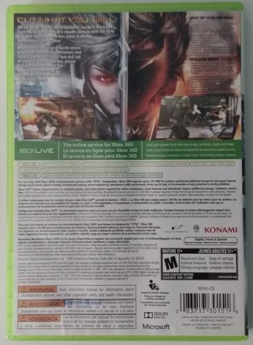 Metal Gear Rising: Revengeance Original - Xbox 360 (Usado)