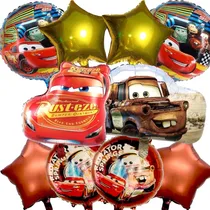 Comprar Kit Globos Metalicos Rayo Mcqueen Y Mate Cars 10 Pz Cars