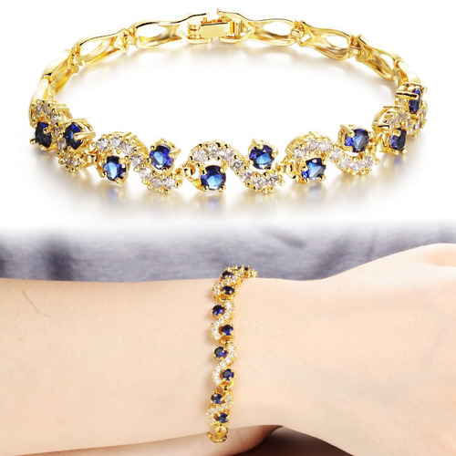Hermosa !!! Y Bella Pulsera Cristal Diamantes Swarovski Amor