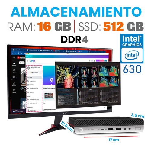 Equipo Pc Hp Elitedesk 24 Core I5 8th 16gb Ram 512gb Ssd (Reacondicionado)