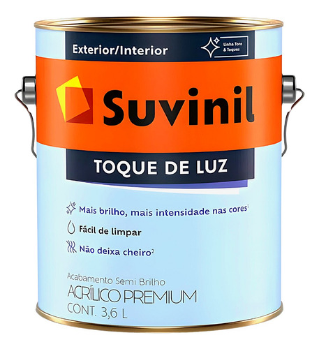 Tinta Acrílica Toque De Luz Branco Semi-brilho 3,6l Suvinil