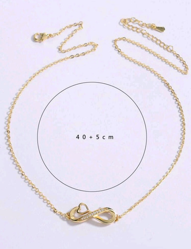 Collar Con Diseño De Infinito. Amarillo