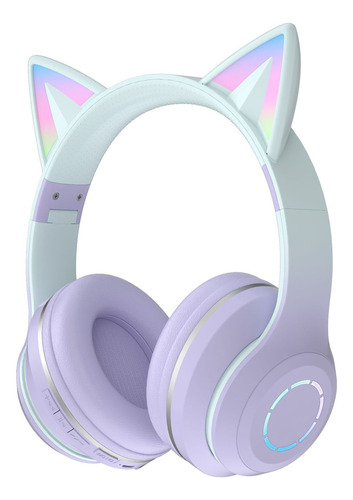 Nuevos Auriculares Bluetooth Gradient Cat Ear Lightening Hea