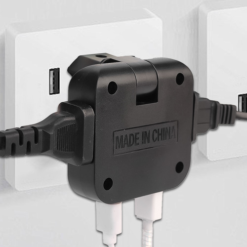 Adaptador De Cargadores, Convertidor De Enchufe Giratorio 4