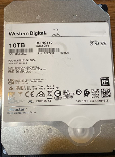 Disco Duro Sata 10tb Especial Para Respaldos De Informacion. (Reacondicionado)