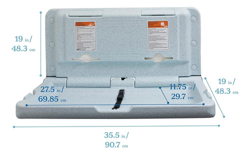 Horizontal Wall-mounted Baby Changing Station, Wall-mounted,
