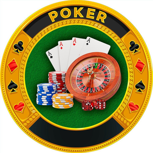 Painel Festa 3d - Cassino Poker 03 - Tecido 1,50 X 1,50