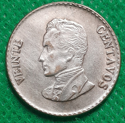 Moneda De 20 Centavos (plata Ley 0.300), Año 1953