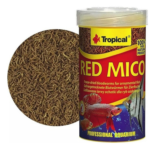 Alimento Peces Larvas De Mosquito Tropical Red Mico 100 Ml