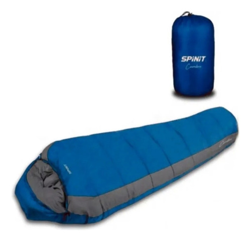 Bolsa De Dormir Spinit Cumbre Para -5 Grados Camping Color Azul