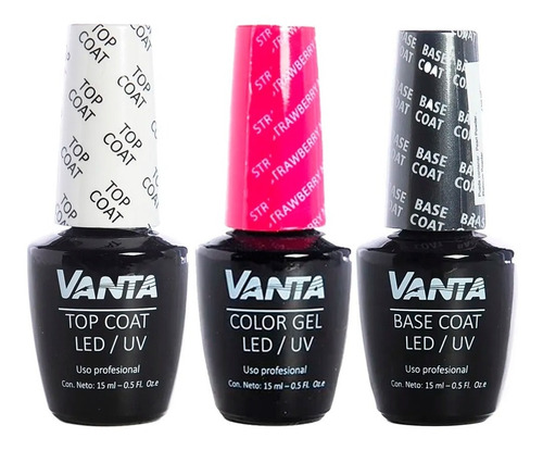 Base Top Y Esmalte Semipermanente Vanta On Off Uv Led X 15ml