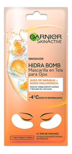 Garnier Skin Active Mascarilla Tela Hidra Bomb Ojos Naranja