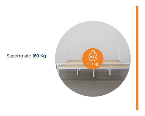 Cama King Em Aço Begônia Cabecasa Madeiramadeira Wt
