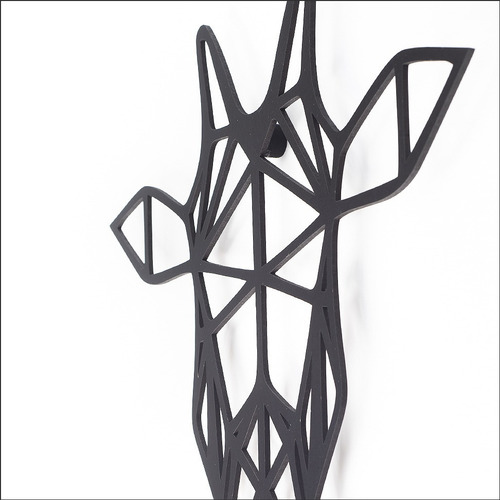 Imagen 4 de 7 de Cuadro Decorativo En Madera Calada Jirafa Mural