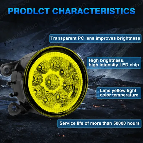 1 Par- Focos De Luz De Niebla Led De Parachoques Delantero