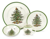 Comprar Spode Juego De Vajilla De 4 Piezas De Arbol De Navidad | Hec