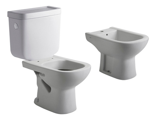 Juego Baño Ferrum Bari Inodoro Corto + Deposito + Bidet