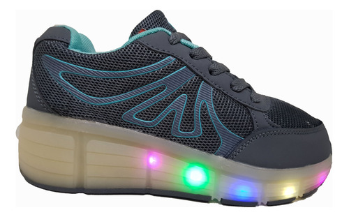 Zapatillas Con Rueda Y Luces Led Colore Varios Unixes E.grat