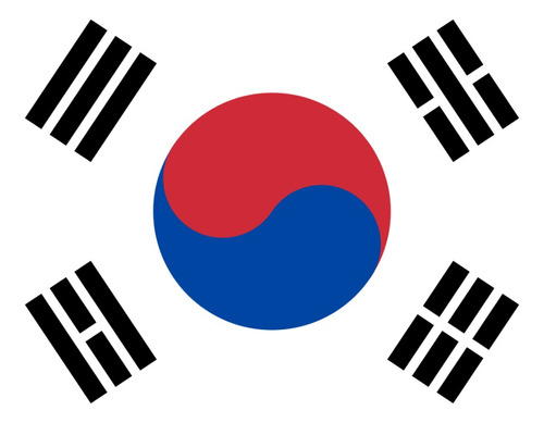 Bandera De Corea Del Sur 150 X 90 Cm Oficial Reforzada