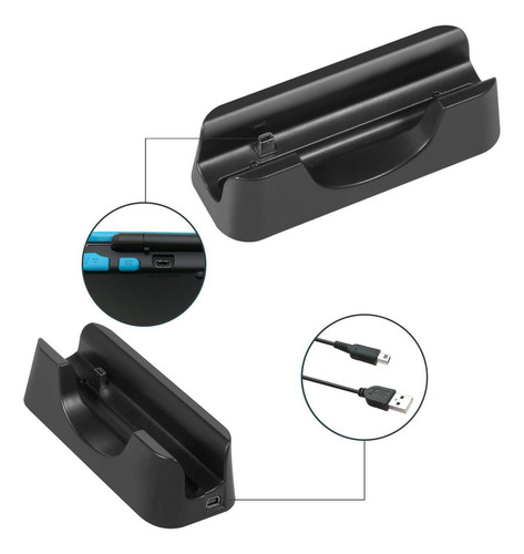 Base Suporte Carregador Para Nintendo New 2ds Xl + Cabo Usb