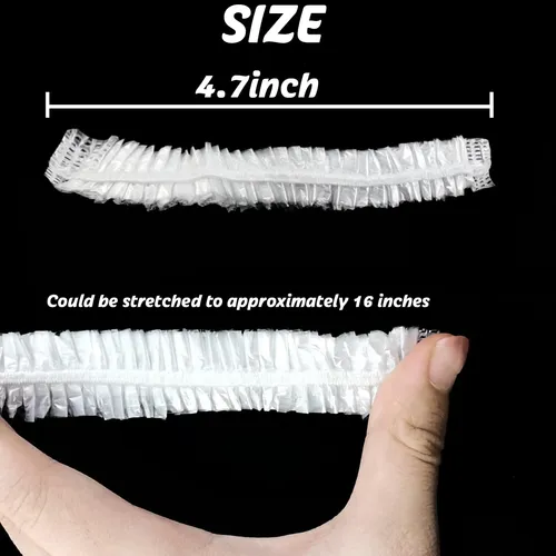 200 Gorros Ducha Desechables En Plastico Transparente