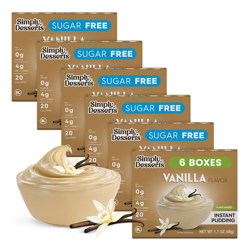 Pudín Vainilla Sugar-free Simply Desserts (6-pack)