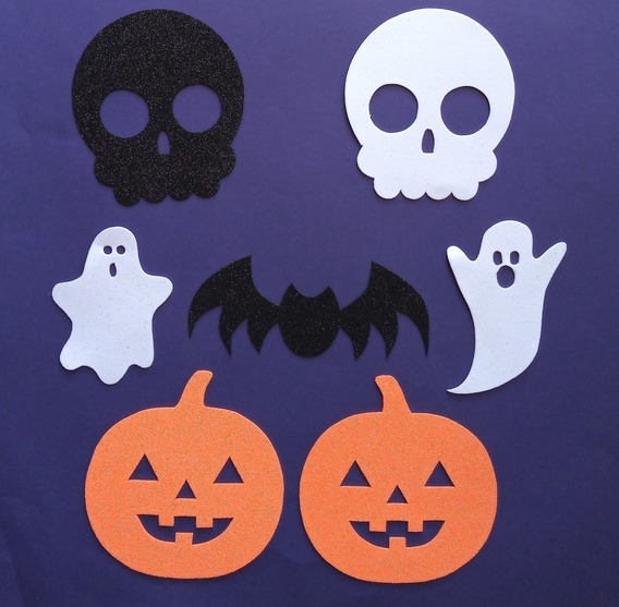 Figuras De Halloween Calabazas Calavera Goma Eva Glitter | MercadoLibre Figuras De Halloween Calabazas Calavera Goma Eva Glitter | MercadoLibre